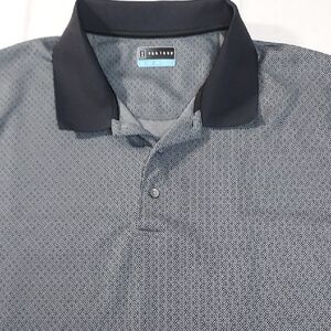 PGA Tour Men's Black and Gray Polo Shirt 4x